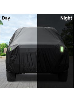 Hihonor Car Cover Waterproof All Weather,7 Layers Heavy Duty Outdoor Full Car Cover, Windproof Snowproof Rain Hail Sun UV Protection Full Outdoor Indoor Exterior Car Covers, Black  - Image 2