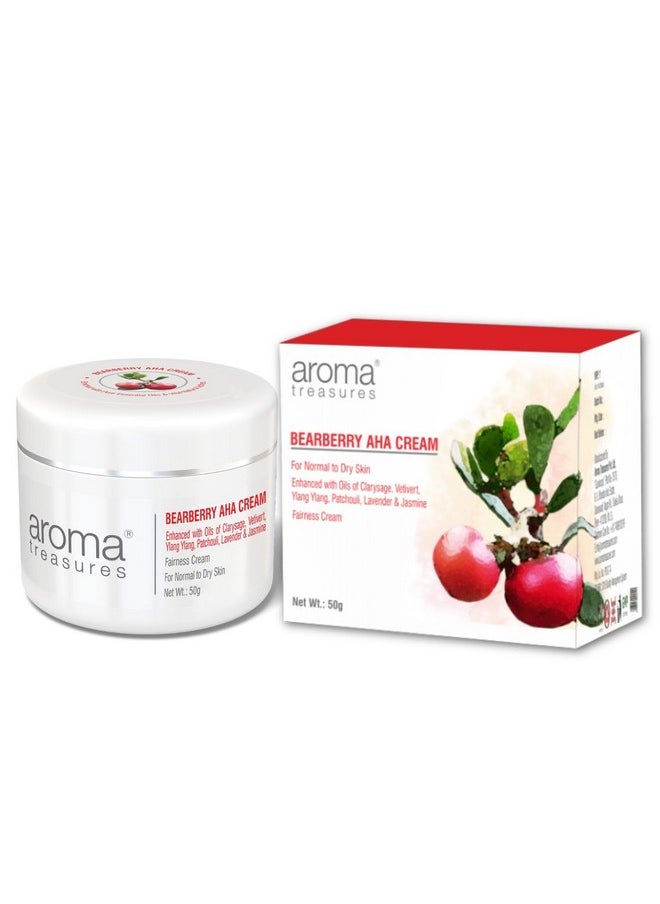 Aroma Treasures Bearberry Aha White Glow Face Cream For Women And Men | Day Cream For Daily Use | Natural White Glow Cream (50Gm)  - Image 1