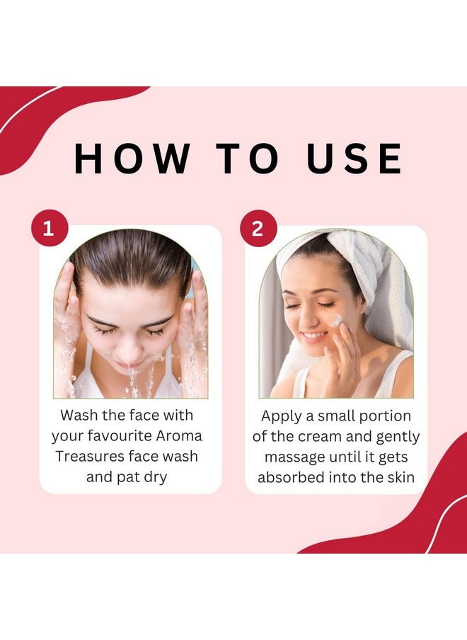 Aroma Treasures Bearberry Aha White Glow Face Cream For Women And Men | Day Cream For Daily Use | Natural White Glow Cream (50Gm)  - Image 5