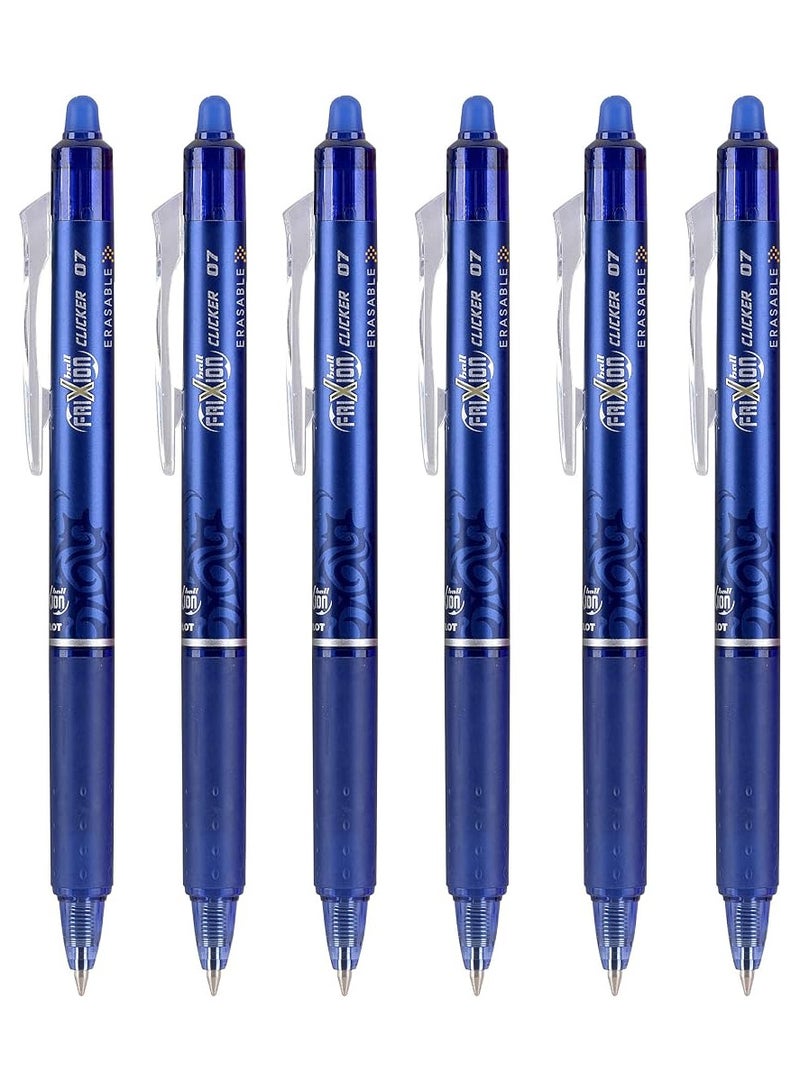 6-Piece FriXion Clicker Retractable Erasable Gel Pen Set Blue