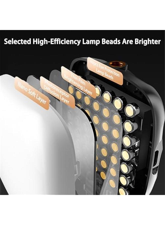 Selfie Light Ph Light with 3 Lighting Mode/10 Brightness Level 360° Rotatable Ph Ring Light with USB Port Portable Video Light for iPh iPad Laptop Makeup (Black) - Image 4