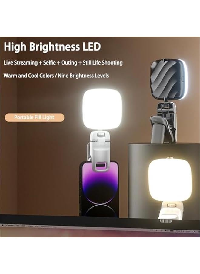 Selfie Light Ph Light with 3 Lighting Mode/10 Brightness Level 360° Rotatable Ph Ring Light with USB Port Portable Video Light for iPh iPad Laptop Makeup (Black) - Image 2