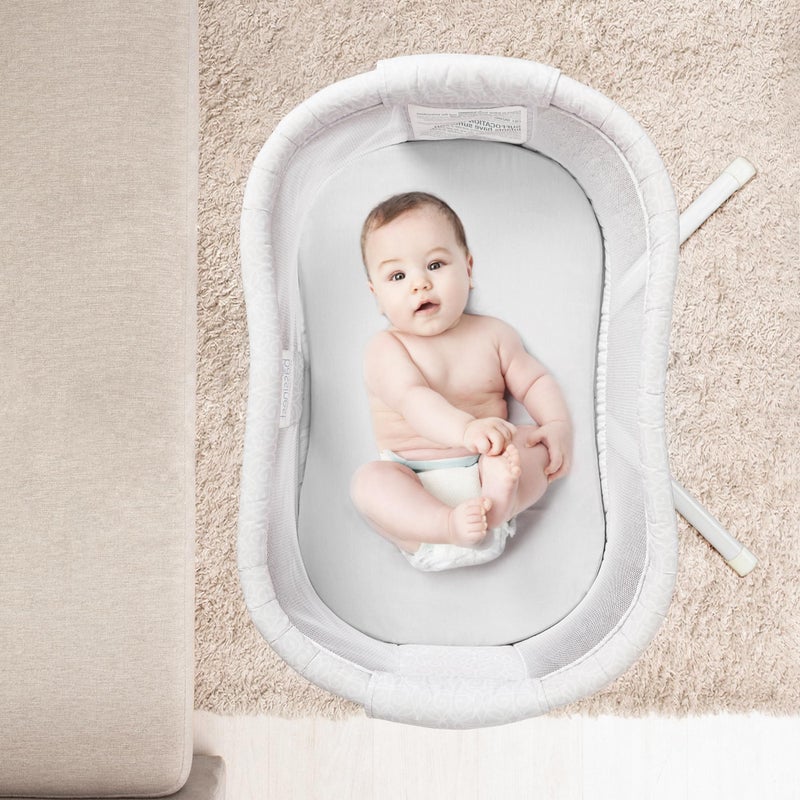 TILLYOU Bassinet Fitted Sheets for Baby Boy Girl, Universal Fit for Cradle Oval Rectangle Hourglass Mattress, 2-Pack Gray and Pink - Image 4