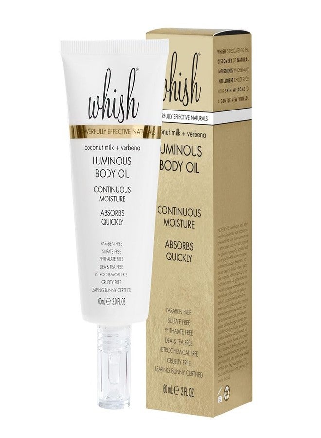 Whish Coconut Milk + Verbena Luminous Body Oil - Moisturizing Scented Body Oil with Peptides - Quick-Drying - Soothes & Firms Skin - 2 fl oz - Image 4