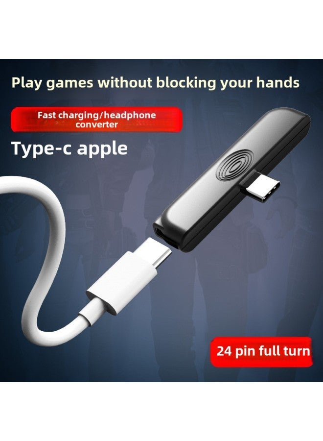 محول من النوع c، مقبض مساعد للعبة الكوع لسماعات Huawei Apple، الهاتف المحمول، محول شحن سريع - اللون: محول كامل الوظائف من النوع C، أسود - Image 1
