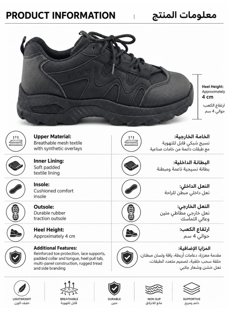 STONE Pulse Unisex Outdoor Walking Shoes | Rugged Comfort Sneakers - Image 5