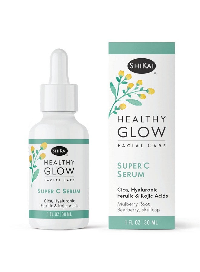 SHIKAI Healthy Glow Super C Face Serum (1 Oz) Vitamin C E & Hyaluronic Acid For Brighter More Even Skin Tone Nourish & Hydrate Dry Skin - Image 3