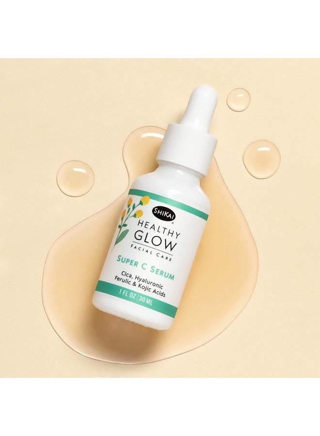 SHIKAI Healthy Glow Super C Face Serum (1 Oz) Vitamin C E & Hyaluronic Acid For Brighter More Even Skin Tone Nourish & Hydrate Dry Skin - Image 2