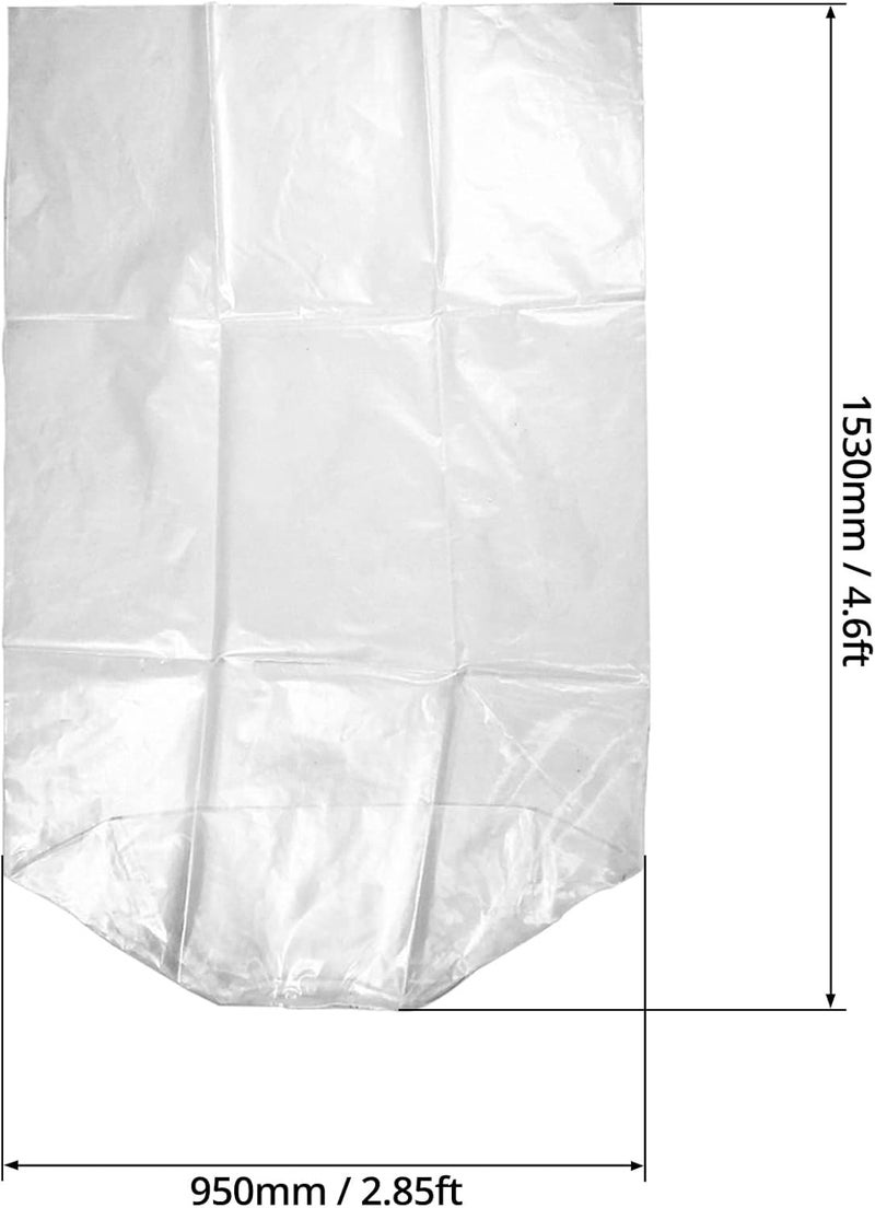 QWORK 5 Pack 55 Gallon Clear Plastic Drum Liners, Heavy Duty Leak Proof Clear Bucket Liner Bags for Marinating and Brining, BPA Free, 5.5 mil - Image 3