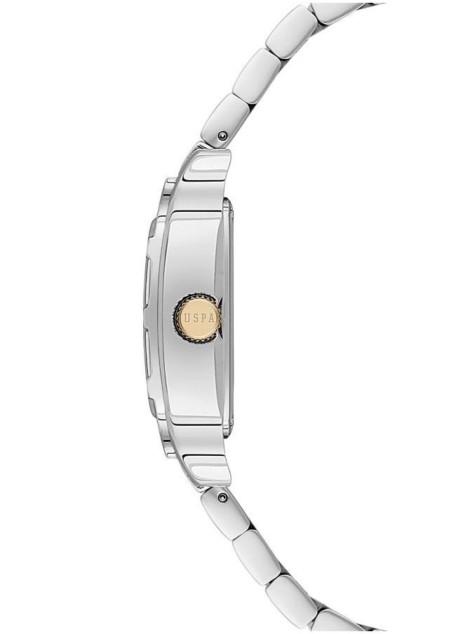 U.S. Polo Assn. U.S. Polo Assn. Stile Ladies' 28x34mm Watch with Forest Green Mother-of-Pearl Dial, Diamond Accents & Two-Tone Gold/Silver Stainless Steel Band - USPA2100-04, Effortless Elegance  - Image 2
