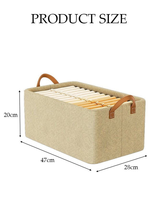 DUNISO - 3 Pcs Wardrobe Clothes Organizer,Multifunctional Foldable Storage Box，With Handles, Wear Resistant And Easy To Clean，Moisture And Dust Prevention，Not Easily Deformed，For Storing Shirts, Sweaters, T Shirts, Jeans, 47*28*20cm - Image 1