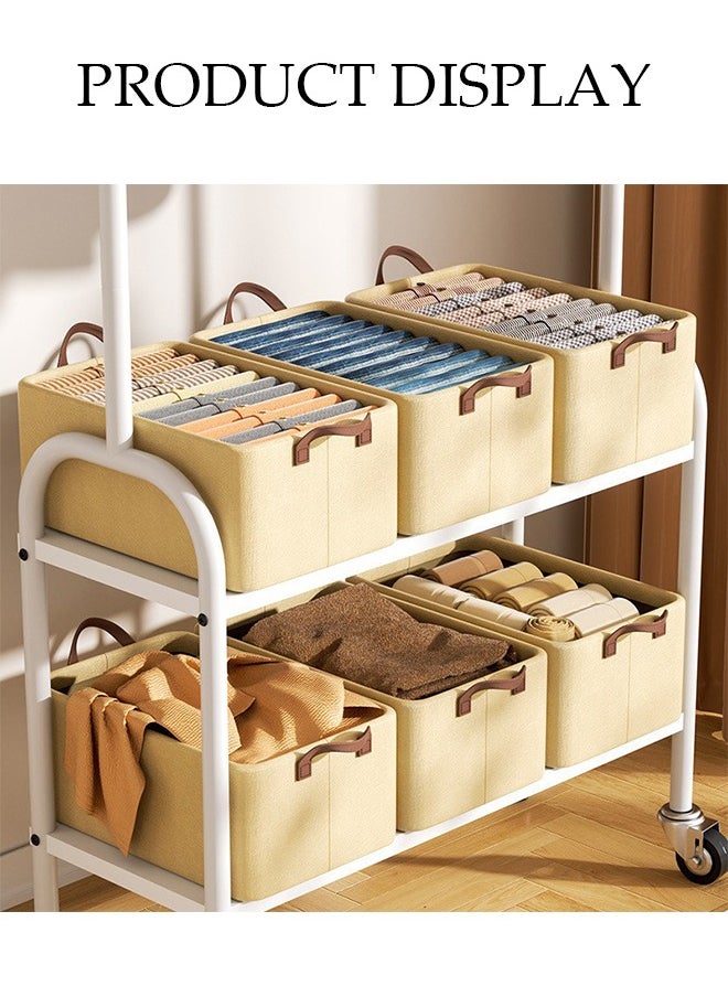 DUNISO - 3 Pcs Wardrobe Clothes Organizer,Multifunctional Foldable Storage Box，With Handles, Wear Resistant And Easy To Clean，Moisture And Dust Prevention，Not Easily Deformed，For Storing Shirts, Sweaters, T Shirts, Jeans, 47*28*20cm - Image 1
