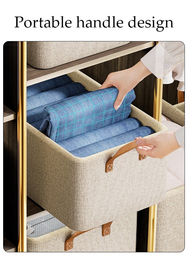DUNISO - 3 Pcs Wardrobe Clothes Organizer,Multifunctional Foldable Storage Box，With Handles, Wear Resistant And Easy To Clean，Moisture And Dust Prevention，Not Easily Deformed，For Storing Shirts, Sweaters, T Shirts, Jeans, 47*28*20cm - Image 1