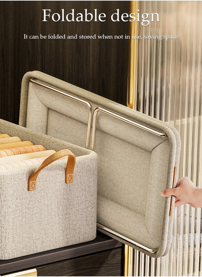 DUNISO - 3 Pcs Wardrobe Clothes Organizer,Multifunctional Foldable Storage Box，With Handles, Wear Resistant And Easy To Clean，Moisture And Dust Prevention，Not Easily Deformed，For Storing Shirts, Sweaters, T Shirts, Jeans, 47*28*20cm - Image 1
