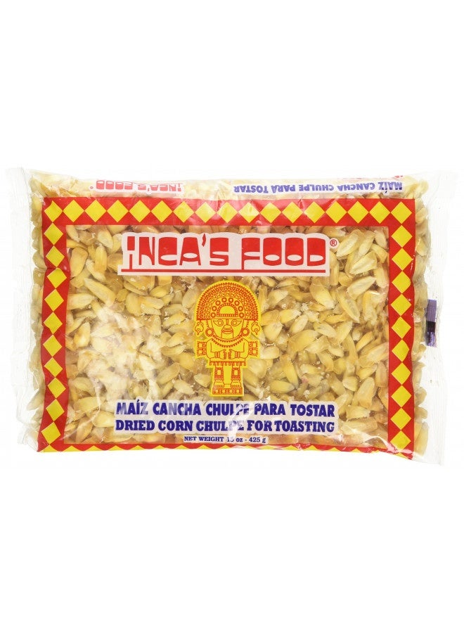 Incas Food Maiz Cancha Chulpe Para Tostar- Dried Corn Chulpe For Toasting - Product Of Peru 15Oz  - Image 1