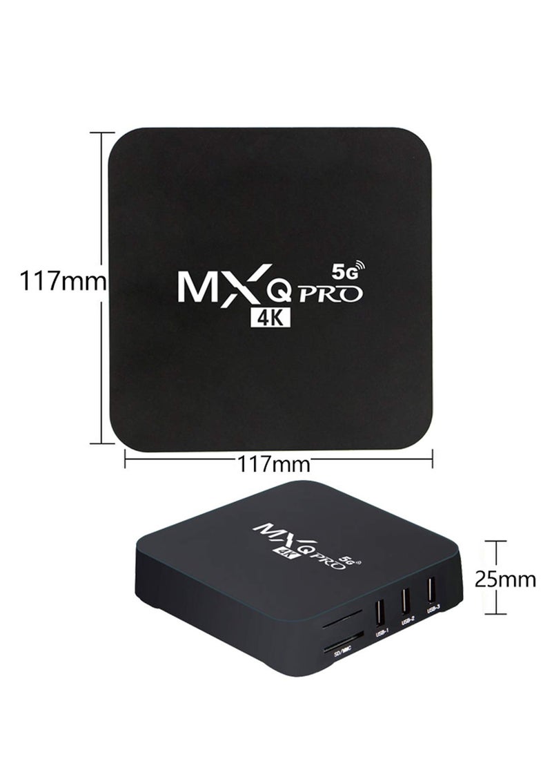 BORTONY - MXQ PRO 5G 4K Android TV Box with Remote Control Smart TV Box 2.4G 5G Dual Band WiFi Quadcore Processor Home Media Player High Stream 4K Resolution Full HD Converter 256GB ROM 32GB RAM - Image 1
