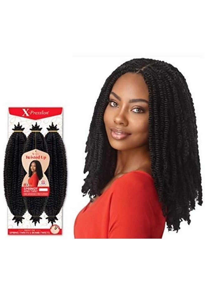 Outre Multi Pack Deals Outre Synthetic Braid X Pression Twisted Up Springy Afro Twist 24" (2Pack 1B)  - Image 2