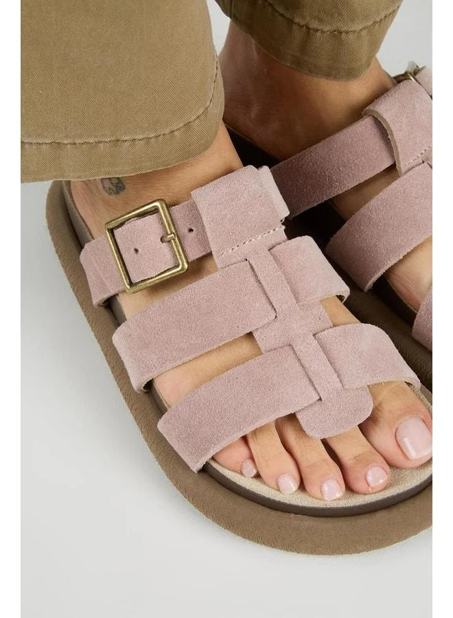 Manijero  (Hicks) Women's Genuine Leather Buckle Banded Powder Slippers. for Women | Best Price UAE