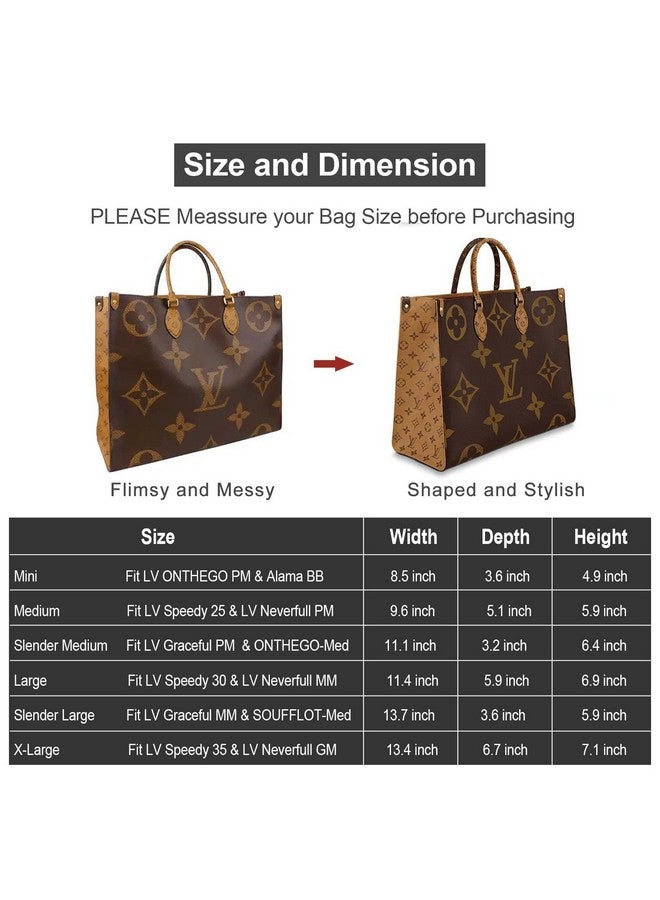 OMYSTYLE Purse Organizer Insert, Felt Tote Bag Organizer Insert with 5 Sizes, Handbag Dividers for Inside Purse, Compatible with Longchamp, Neverful, Speedy and More - Image 5