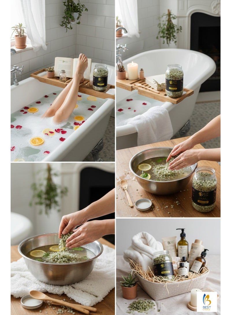 Best Choice Dead Sea Salt Premium Natural Bath Salt 5Kg Jar for Skin Body Hair Care and Relaxation - Seaweed - Image 2