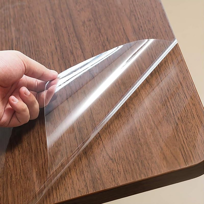 HOME13™ Clear Contact Paper Glossy Self Adhesive Oil Proof Protective Film Kitchen Backsplash Wallpaper Wall Protector Removable (18x168 Inch, Film) - Image 1