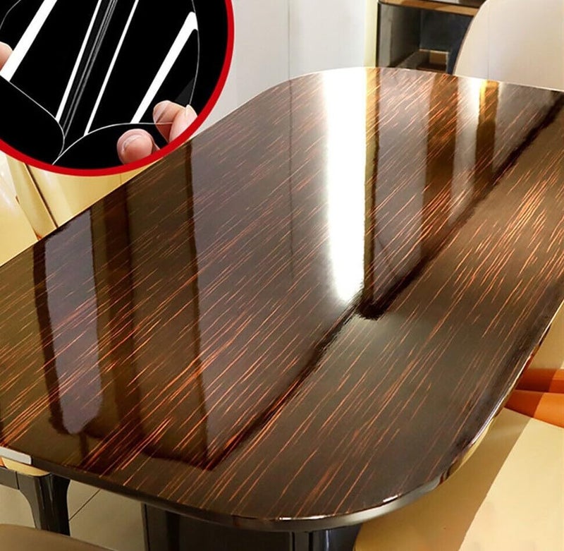 HOME13™ Clear Contact Paper Glossy Self Adhesive Oil Proof Protective Film Kitchen Backsplash Wallpaper Wall Protector Removable (18x168 Inch, Film) - Image 3