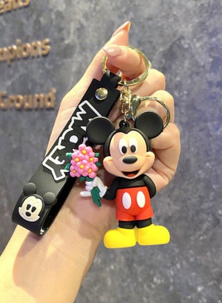 Mickey picking flowers