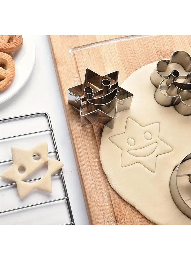 SHAON Stainless Steel Cookie Cutter Smiling Flower Face 1pc For Baking - Image 2