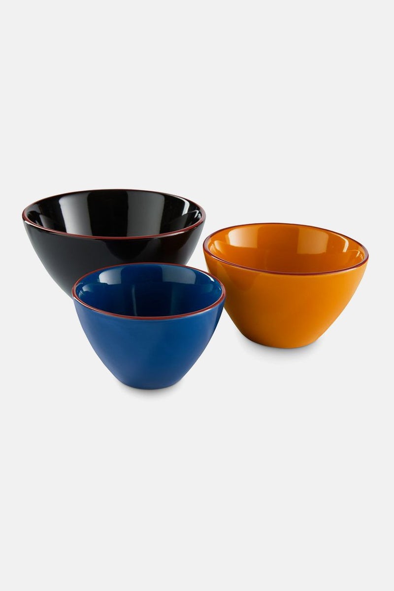 Tchibo 3 Pcs Storage Bowl Set, Brown Combo  - Image 3