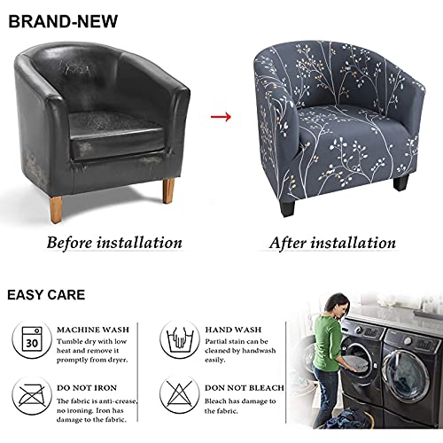 NILUOH Club Chair Slipcover Tub Chair Cover Stretch Armchair Covers Sofa Cover Furniture Protector for Living Room (04) - Image 5