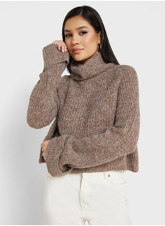 Turtle Neck Knitted Sweater
