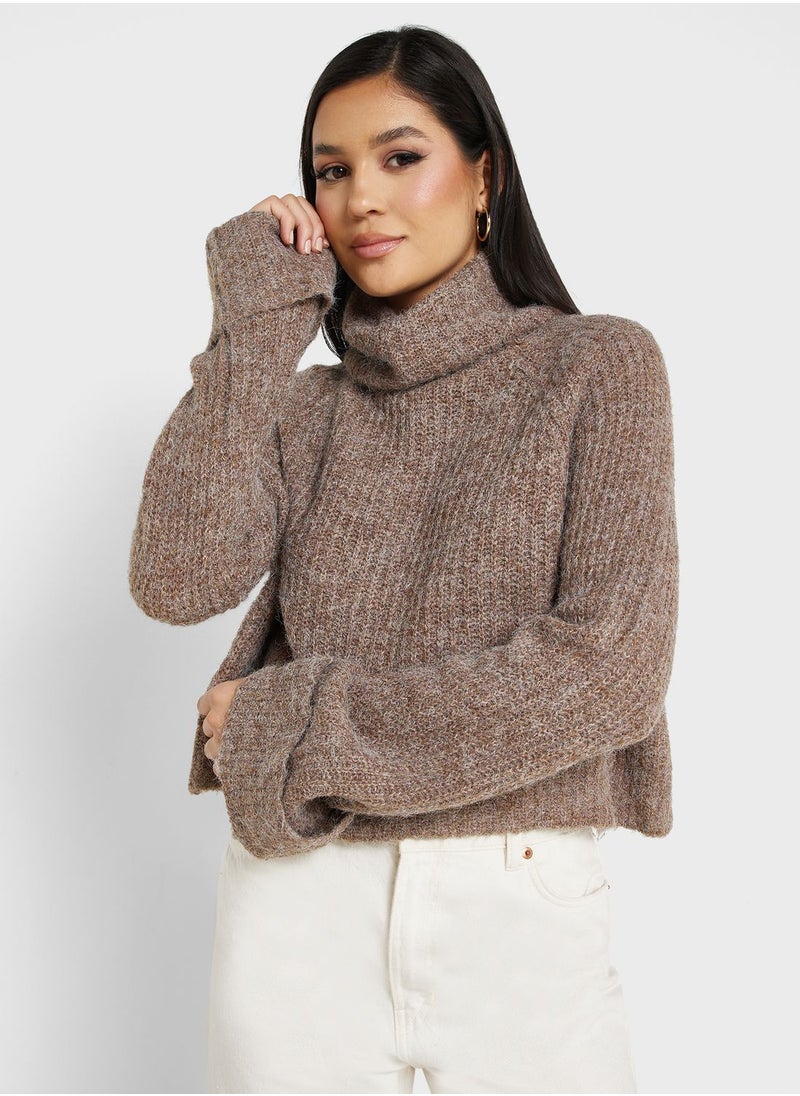 VERO MODA - Turtle Neck Knitted Sweater - Image 1