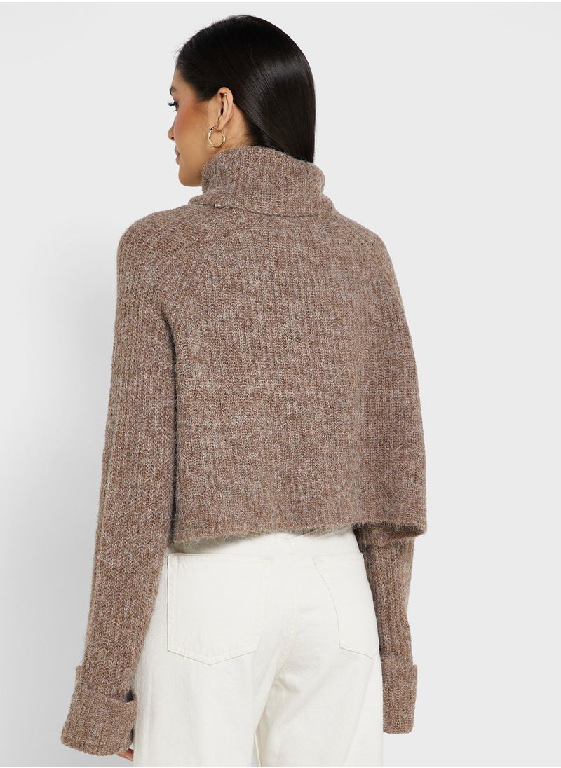 VERO MODA - Turtle Neck Knitted Sweater - Image 1