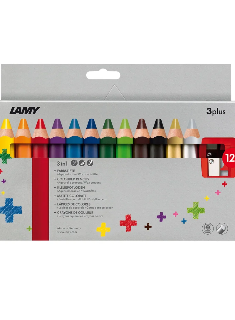 LAMY Lamy 3Plus Color Pencils 12 Pcs Incl, Sharpeners