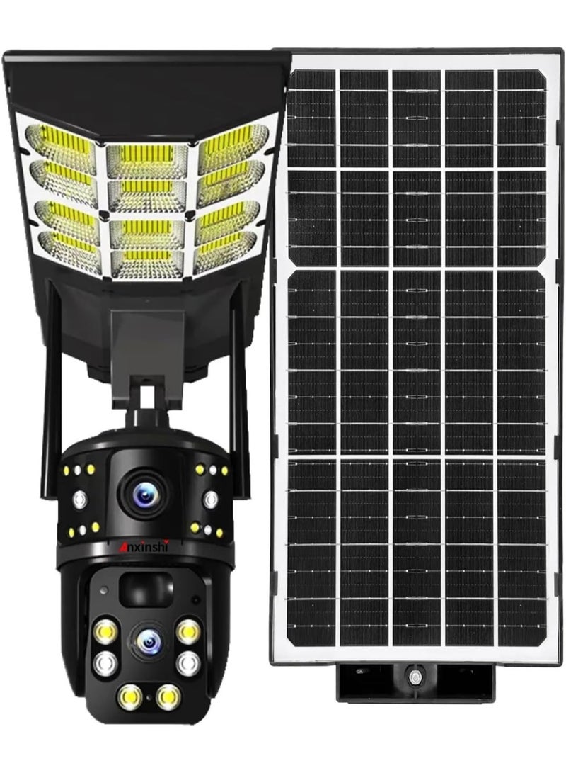 V380 AI Solar Street Light Camera 2 In 1 Solar Light With Built In Dual Lens CCTV Camera 4K Ultra HD 5G WiFi Human Tracking Siren Alarm Full Color Night Vision For Home Villa - Image 1