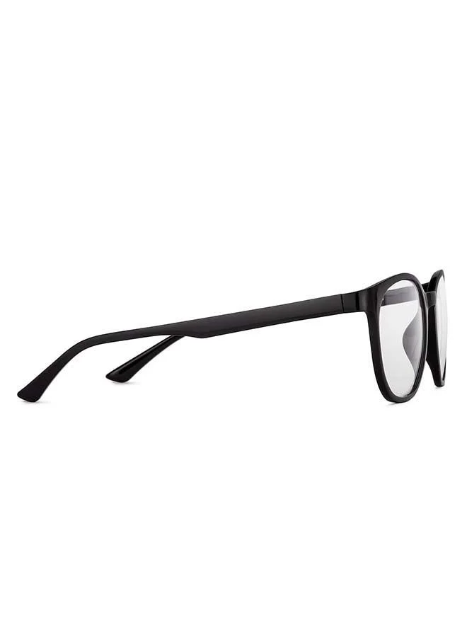 Lenskart Blu Zero Power Bluecut & Antiglare Round Shape Computer Eyeglasses LB E14271 - Lens Size: 52mm - Black