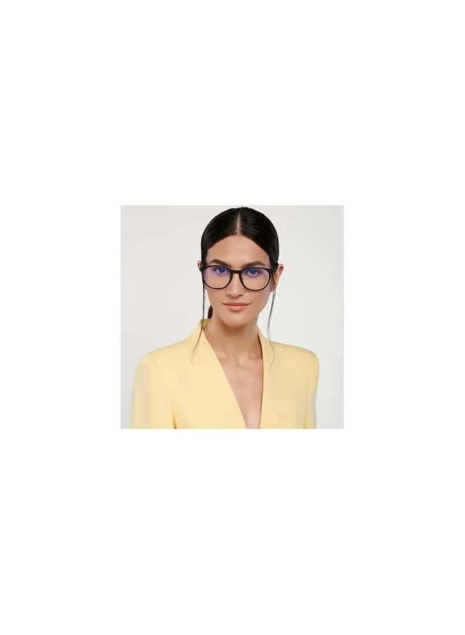 Lenskart Blu Zero Power Bluecut & Antiglare Round Shape Computer Eyeglasses LB E14271 - Lens Size: 52mm - Black