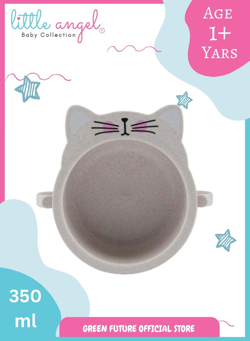 Little Angel Kids Bowls Feeding Bowl With Handle - Cream - Image 1