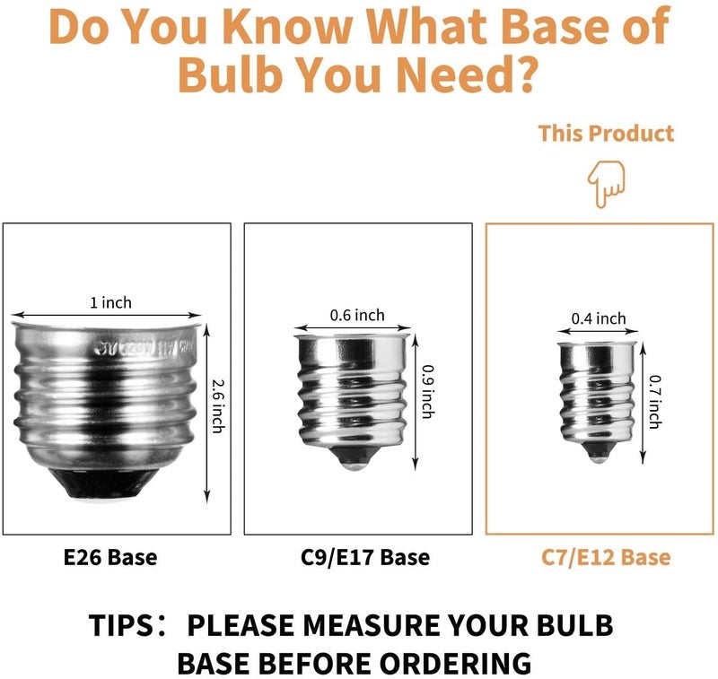 Brightown G40 Replacement Light Bulbs, Clear Globe Bulbs Replacement for Outdoor String Light, E12 Candelabra Base, Incandescent Round Bulbs for Patio Cafe Bistro Decor, 5W 120V, Warm White, 25 Pack - Image 3