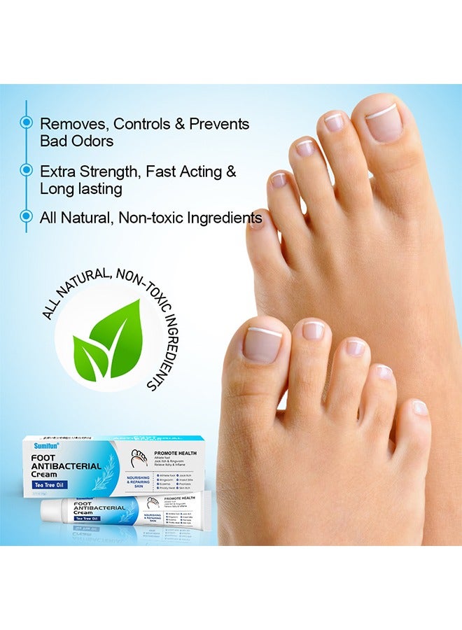 Sumifun Foot Antibacterial Cream,Athlete's Foot Odor Foot Cream, Antifungal Cream, Antibacterial Cream For Athletes' Foot, Sterilization Treatment Anti-Infection Foot Care Repair 20G - Image 3