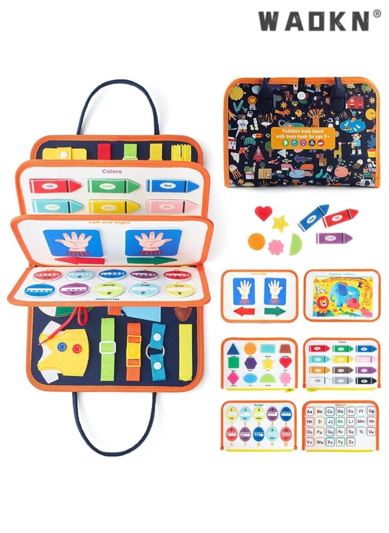WAOKN - Montessori Early Learning Toys Boost Toddlers' Basic Skills, Travel Educational Toys Foster Dressing Independence, Sensory Toys for 3-4 Year Old Boys & Girls - Image 1