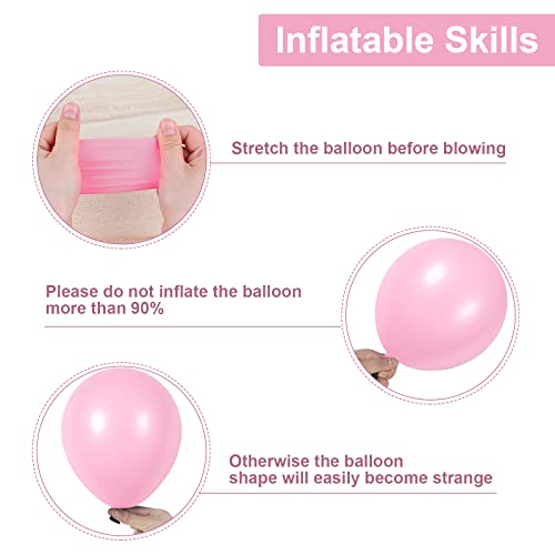 Lazybeee Pink Gold Balloon Garland Arch Kit |77 Pcs Butterfly Stickers Pink White Metallic Gold Confetti Latex Balloons for Wedding Birthday Graduation Anniversary Bachelorette Party Decorations - Image 3