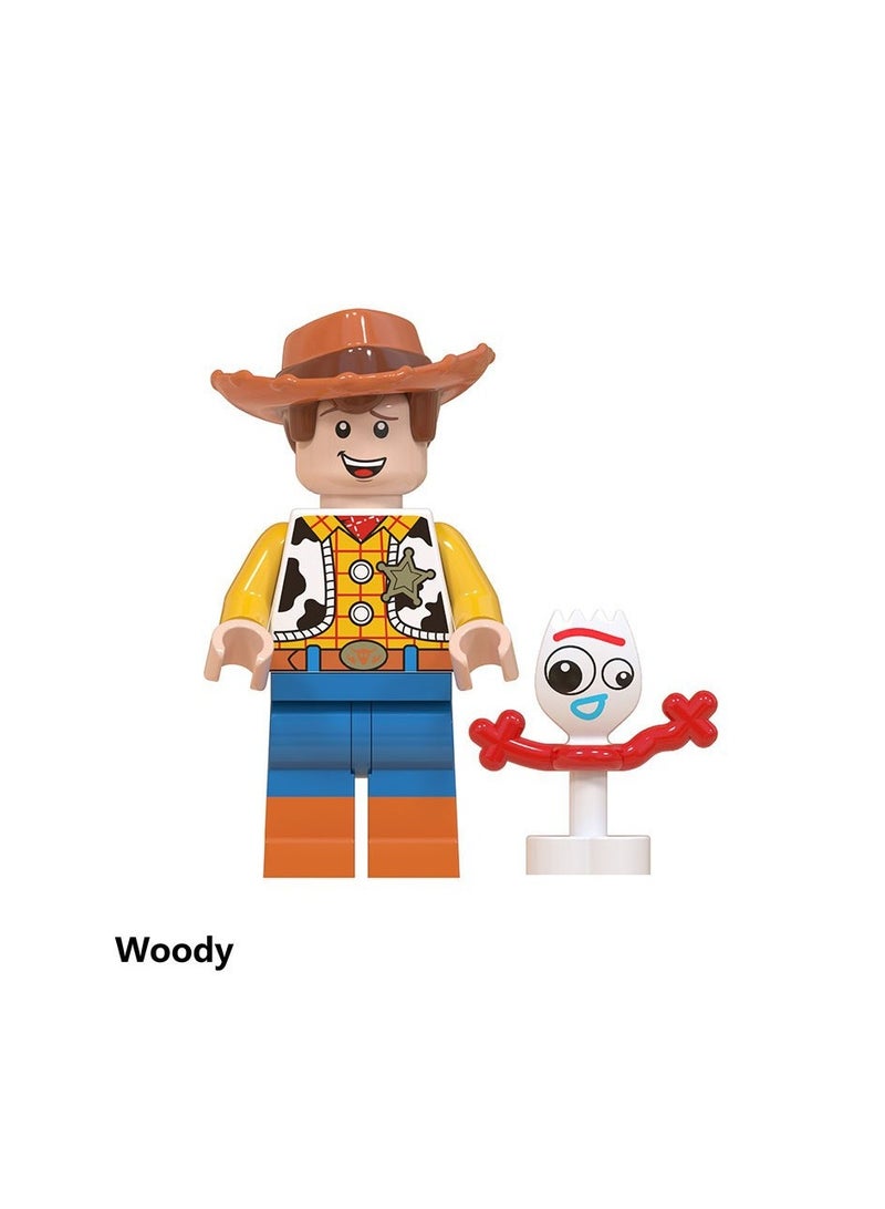 4pcs Toy Story Cartoon Character Building Blocks, Small Particle Assembly, Doll Bag - Image 3