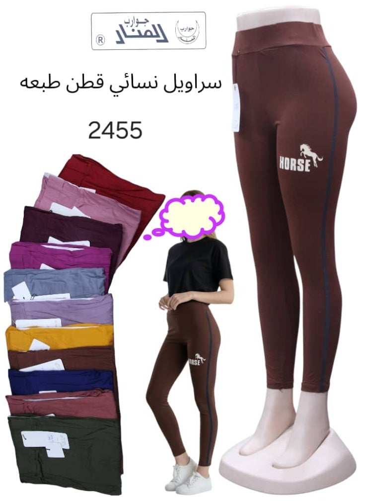 سراويل نسائية قطن طبعة 2455 12 قطعه ملونه
