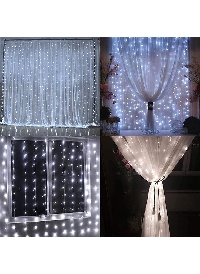 Arabest Curtain Lights 300Led 3×3M Curtain String Lights With Remote 8 Lighting Modes Dimmable Timer Led Curtain Lights Fairy Lights With Usb Powered For Bedroom Party Wedding Home Decorations  - Image 3