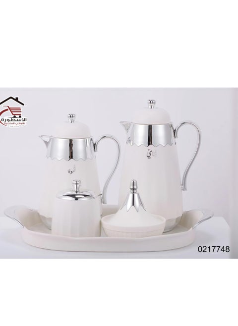 Thermos set for Tea and Coffee with Serving sauce, Sugar Packet and Attractive Tea box 5 pieces