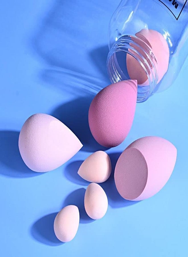 فيوني بيل مجموعة إسفنجات مكياج فيوني بيل بيوتي بلندر مع علبة بيضة، إسفنجة ناعمة لكريم الأساس السائل والكريمات والبودرة، خالية من اللاتكس، مناسبة للمكياج الرطب والجاف (مجموعة من 7 قطع، 4 قطع كبيرة + 3 قطع صغيرة متعددة الألوان) - Image 5