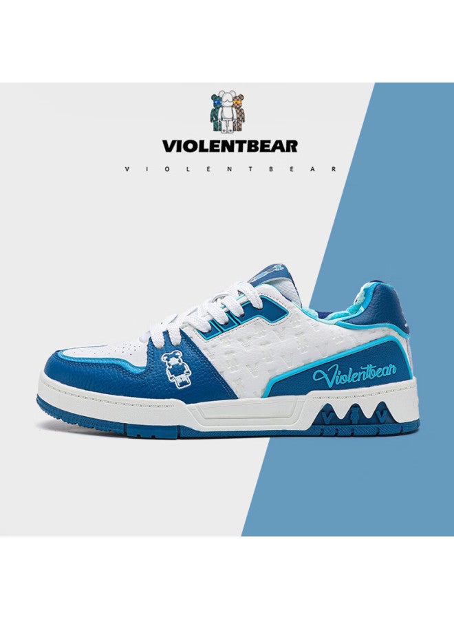 Violentbear Men's Spring/summer New Style Board Shoes Men's Casual Shoes Breathable Cowhide Height Increasing Trendy Shoes Couple Women's Shoes All-match Men's Shoes - Image 1