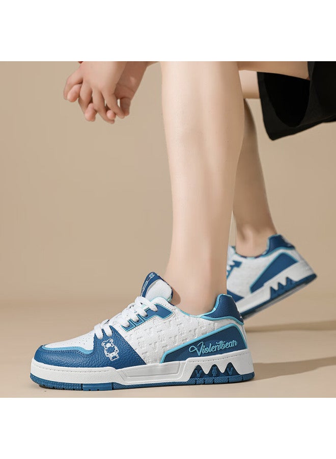 Violentbear Men's Spring/summer New Style Board Shoes Men's Casual Shoes Breathable Cowhide Height Increasing Trendy Shoes Couple Women's Shoes All-match Men's Shoes - Image 2
