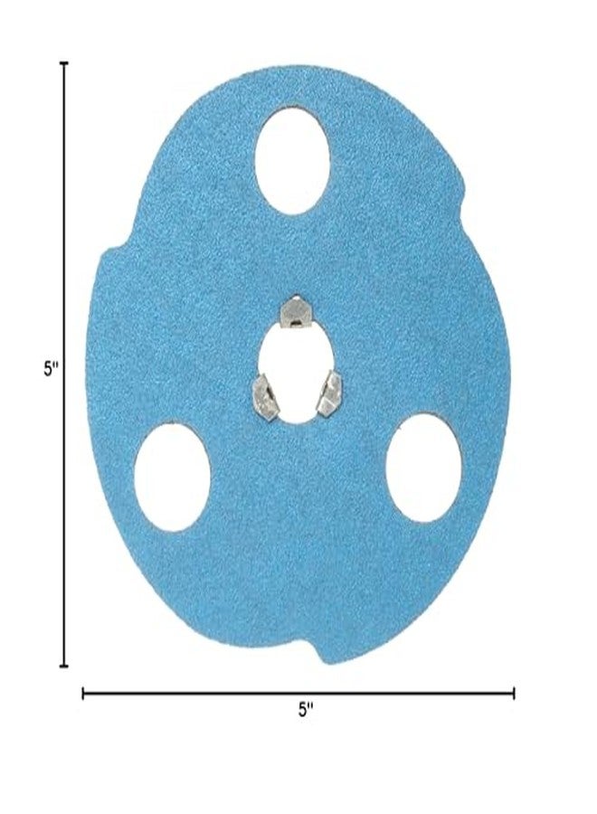 Norton BlueFire F826P AVOS Edger Speed-Lok Abrasive Disc, Fiber Backing, Zirconia Alumina, 5" Diameter, Grit 50 (Box of 10) - Image 3